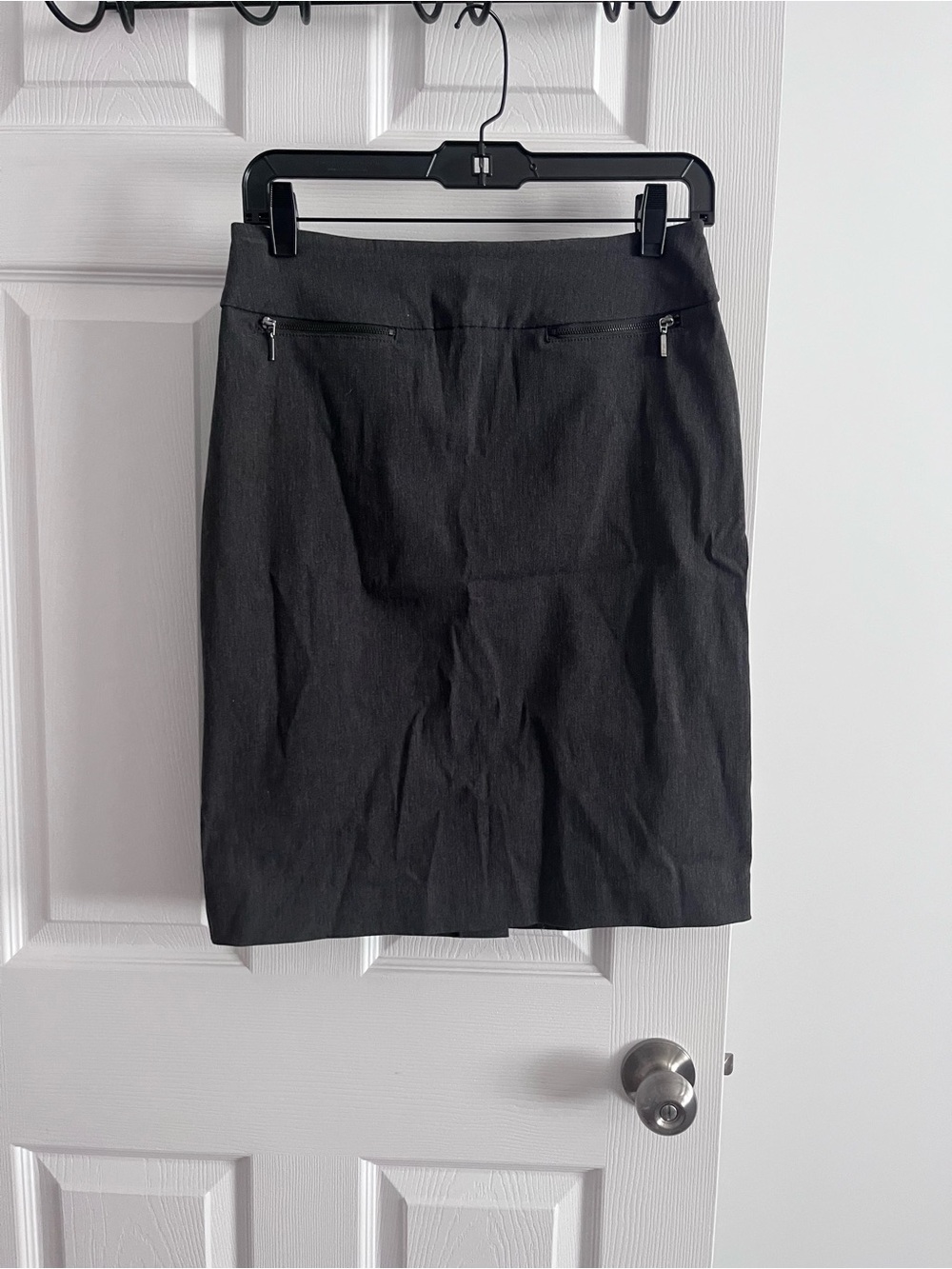 Reitmans Dark Grey Pencil Skirt with Zip Detail